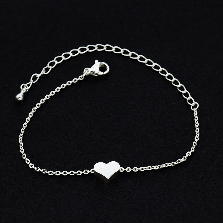 Tiny Heart Bracelet For Women Stainless Steel