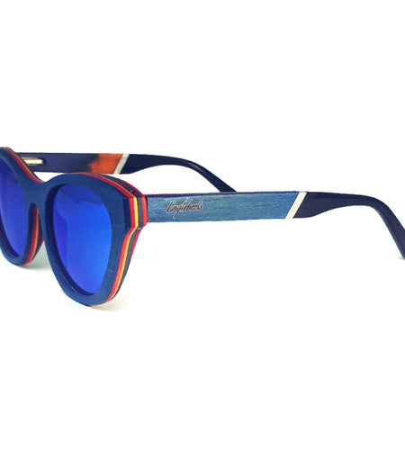 Beach Bound Skateboard Wood and Acetate Sunglasses, Polarized